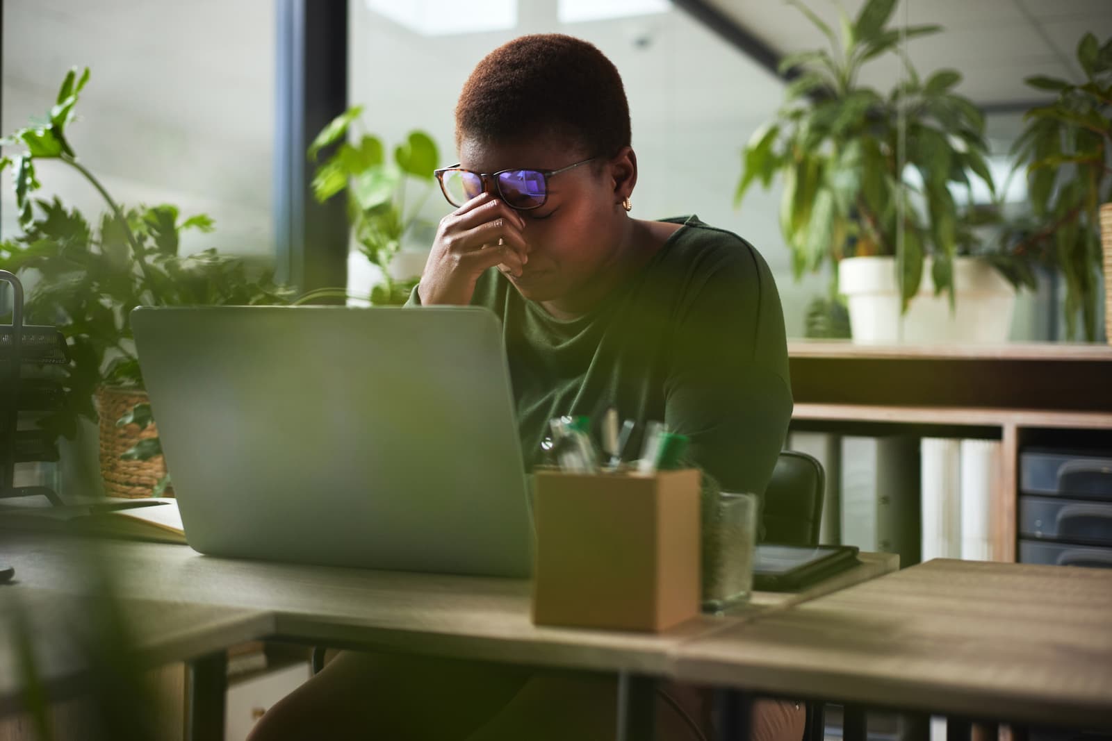 frustrated woman on google